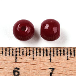 Opaque Solid Color Glass Beads&nbsp;X1-GLAA-N007-6mm-A04