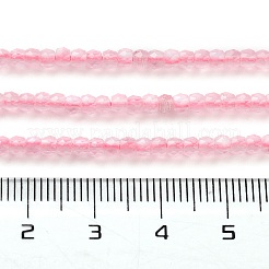キャッツアイビーズ連売り  多面カット  ロンデル  ピンク  3x2.5mm  穴：0.6mm  約153個/連  14.17''（36センチメートル）&nbsp;CE-G009-01A