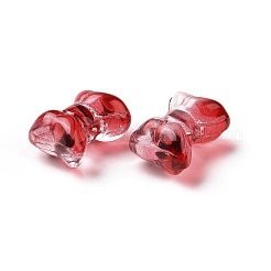 Transparent Spray Painted Glass Beads&nbsp;X-GLAA-I050-11