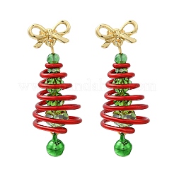 Aluminum Glass Dangle Stud Earrings&nbsp;EJEW-JE06582