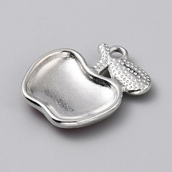 合金エナメルチャーム  りんごチャーム  ファイヤーブリック  23.5x20x3.5mm  穴：2mm&nbsp;FIND-WH20007-24A-P