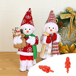 144個 12スタイル プラスチック製クラフトノーズ  クリスマス雪だるまアクセサリー用  レッドオレンジ  15.5~31.5mm  鼻：11.5~23x11.5~21.5x5~11.5mm  12個/スタイル&nbsp;DIY-AR0003-89