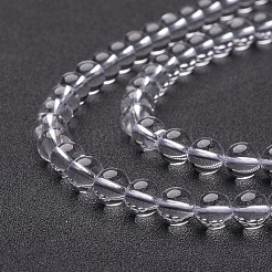 天然グレード ab 水晶ビーズ連売り  ロッククリスタルビーズ  ラウンド  透明  直径約8mm  穴：1mm  約50個/連  15.5インチ&nbsp;X-GSR8mmAB039