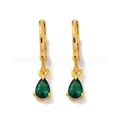 Brass Teardrop Hoop Earrings&nbsp;EJEW-D288-19G