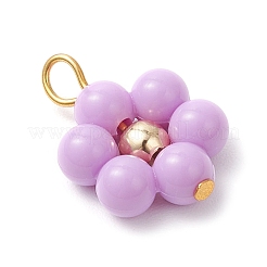アクリルフラワーペンダント  ミックスカラー  22.5x15.5x6mm  穴：2.5mm&nbsp;PALLOY-JF03846-02