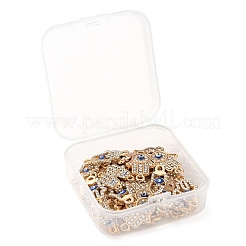 40Pcs 4 Style Alloy Rhinestone Links/Connectors&nbsp;ALRI-LS0001-01