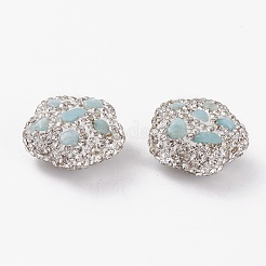 Handmade Polymer Clay Rhinestone Beads&nbsp;RB-C001-03B