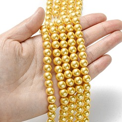 Eco-Friendly Glass Pearl Beads Strands&nbsp;HY-A008-8mm-RB112