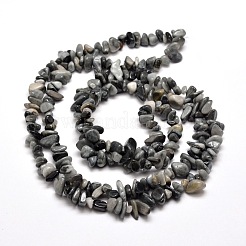 Natural Tiger Eye Chip Bead Strands&nbsp;X-G-M205-38