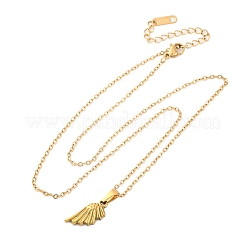 Wing 304 Stainless Steel Pendant Necklaces&nbsp;NJEW-H059-22G