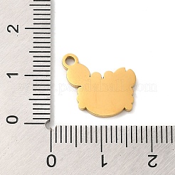 Ion Plating(IP) 304 Stainless Steel Enamel Pendants&nbsp;STAS-Q301-11G