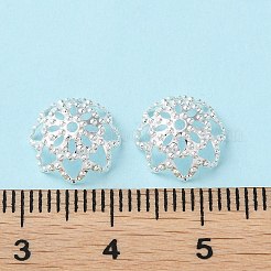 真鍮製ビーズキャップ  8  - 花びらの花  銀  10.5x10x4.5mm  穴：1mm&nbsp;KK-Z030-11S