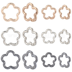 18Pcs 6 Colors Alloy Spring Gate Rings&nbsp;FIND-SC0019-01