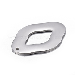変色しない304ステンレススチールペンダント  中空の花  ステンレス鋼色  24x17x1mm  穴：1.2mm&nbsp;STAS-F254-16A-P