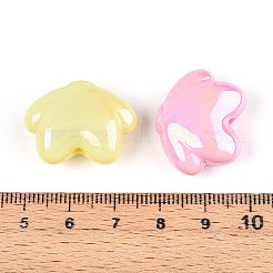 UVメッキ不透明アクリルビーズ  虹色の  服  ミックスカラー  19.5x20x10.5mm  穴：2.6mm&nbsp;OACR-T028-49