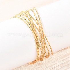 女性用304ステンレススチールカフバングル  イオンプレーティング（ip）  ゴールドカラー  内径：2-1/2インチ（6.35cm）&nbsp;BJEW-Z155-05G