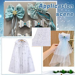 Snowflake Pattern Nylon Mesh Fabric&nbsp;DIY-WH0581-11A