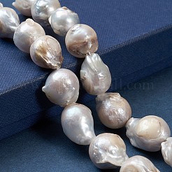 Natural Baroque Pearl Keshi Pearl Beads Strands&nbsp;PEAR-K004-20