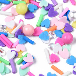 手作り樹脂クレイカボション  ファッションネイルアートデコレーションアクセサリー  アクリルラインストーンとアクリル  混合図形  ミックスカラー  2~12x1.5~6x1.5~6mm&nbsp;CLAY-N006-85