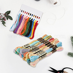 30 Skeins 2 Styles Polyester Embroidery Floss&nbsp;OCOR-CY0003-08