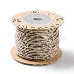 ポリエステルツイストコード  ラウンド  DIYのジュエリーには  アンティークホワイト  1.2mm  約38.28ヤード（35m）/ロール&nbsp;OCOR-G015-01B-36