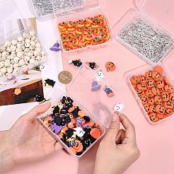 ヒンジ付き蓋付きPPプラスチックビーズ容器50個  長方形  ホワイトスモーク  7.5x10.5x2.5cm  内径：7x10のCM&nbsp;CON-DR0001-09