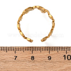 304 Stainless Steel Adjustable Open Cuff Rings&nbsp;RJEW-K294-04G