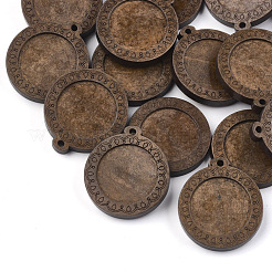 Wooden Pendant Cabochon Settings&nbsp;X-WOOD-S044-12A