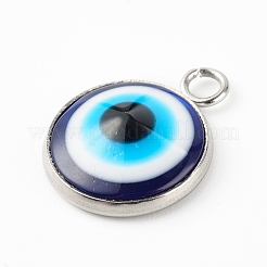 Resin Evil Eye Pendants&nbsp;PALLOY-JF00774-02