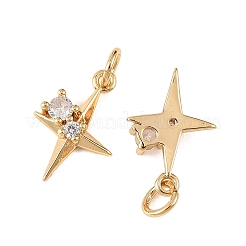 SHEGRACE Brass Micro Pave Clear Cubic Zirconia Pendants&nbsp;XGRQ4N146-735G