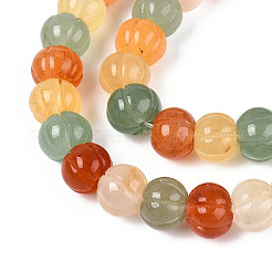 Natural Golden Silk Jade & Green Aventurine & Red Aventurine Beads Strands&nbsp;G-T144-A09-01