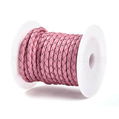 Braided Cowhide Leather Cord&nbsp;NWIR-N005-01D-4mm