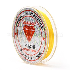 強い伸縮性のあるビーディング弾性糸  フラット弾性クリスタルストリング  ゴールド  0.8mm  約10.93ヤード（10m）/ロール&nbsp;EW-N002-19