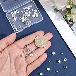 80Pcs 8 Styles Rack Plating Brass Round Spacer Beads&nbsp;KK-BBC0025-24