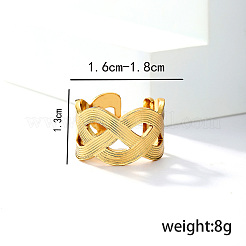 201 Stainless Steel Irregular Cross Open Ring for Daily Vacation Holiday Accessory.&nbsp;CK8192
