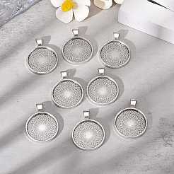 Tibetan Style Alloy Pendant Cabochon Settings&nbsp;TIBE-R295-055AS-FF
