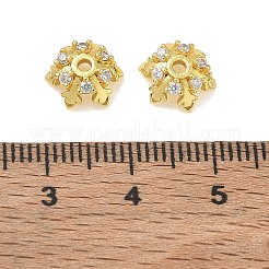 Brass Micro Pave Cubic Zirconia Bead Caps&nbsp;CU-CBAA9C2-08G