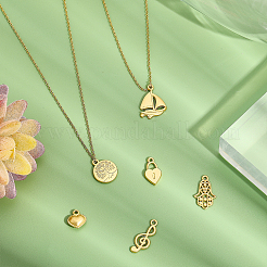 40スタイルラックメッキ合金ペンダント10個。  カドミウムフリー＆ニッケルフリー＆鉛フリー  猿とお金袋と亀と音符チャーム  マットゴールドカラー  5~23.5x10~17x1.5~3.5mm  穴：1~2.5mm  4個/スタイル&nbsp;PALLOY-CA0002-41