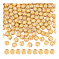 120Pcs Textured Brass Beads&nbsp;KK-PH0011-78