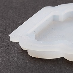 クリスマステーマ DIY サンタクロース ディスプレイ シルエット シリコン像型  レジン型  肖像彫刻用 UV樹脂＆エポキシ樹脂工芸品作り  ホワイト  161x120x6mm  内径：150x106mm&nbsp;LS-DIY-F114-03