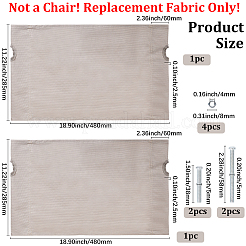 布製折りたたみ椅子カバー  キャンプ用チェアアクセサリーの交換用生地  銀  480x290x2.5mm&nbsp;AJEW-WH20001-78A-05