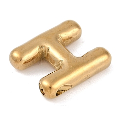 イオンプレーティング（IP）304ステンレスペンダント  18KGP本金メッキ  文字h  17.5x15x5mm  穴：2mm&nbsp;STAS-K256-25H-G