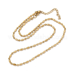 2.5MM 304 Stainless Steel Round Oval Link Chain Necklaces&nbsp;NJEW-M110-01G