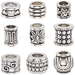180Pcs 9 Styles Tibetan Style Alloy Beads&nbsp;TIBEB-PA0001-05
