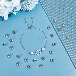 304ステンレススチールビーズ  内部のゴムと  スライダービーズ  ロンデル  ステンレス鋼色  8x4mm  穴：3.5mm  ゴム穴：2mm  50個/箱&nbsp;STAS-UN0019-95P