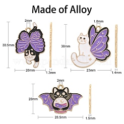 15Pcs 3 Styles Alloy Enamel Pendants&nbsp;ENAM-CJ0003-93