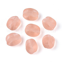 Frosted Handmade Lampwork Beads Strands&nbsp;LAMP-T023-28E