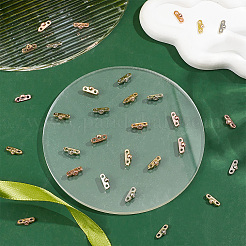 18個 3色 真鍮マイクロパヴェ クリアキュービックジルコニア スライドチャーム  ミックスカラー  4x10.5x3mm  穴：1.5mm  6個/カラー&nbsp;KK-GO0001-29