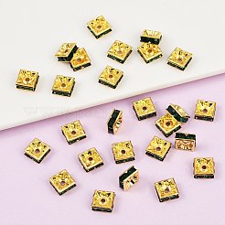 Brass Rhinestone Spacer Beads&nbsp;RSB074NF-12G