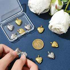 10Pcs 2 Colors Rack Plating Brass Locket Pendants&nbsp;KK-FS0001-89
